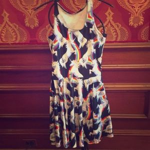 Rainbow Unicorn Skater Dress Size M